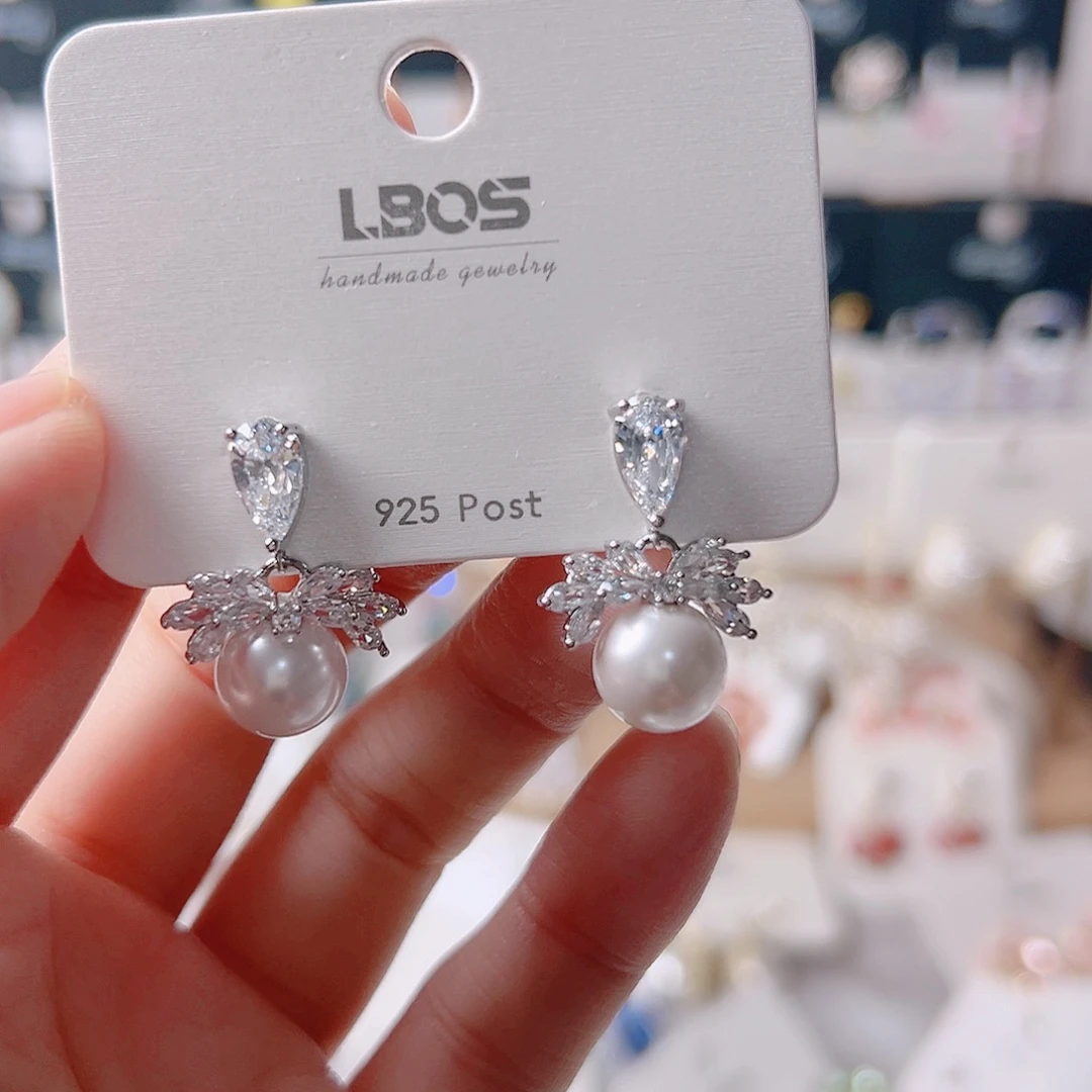 琉璃纯铜合金耳环的