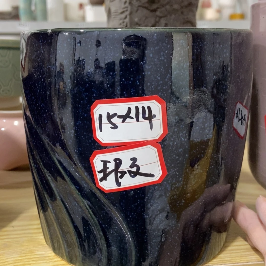 红陶高温陶瓷花盆