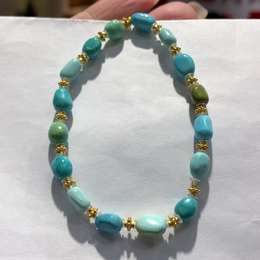 绿松石银S925镶嵌单圈