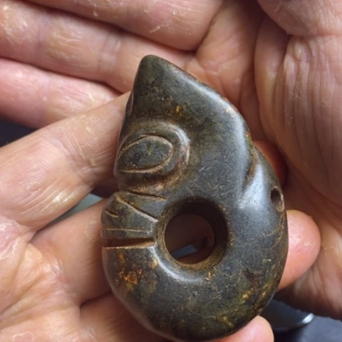 白玉菩提吊坠摆件