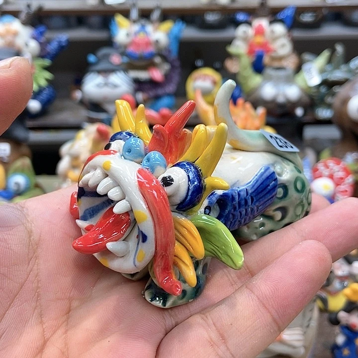 摆件大*头直播间手工抽象陶瓷摆件236