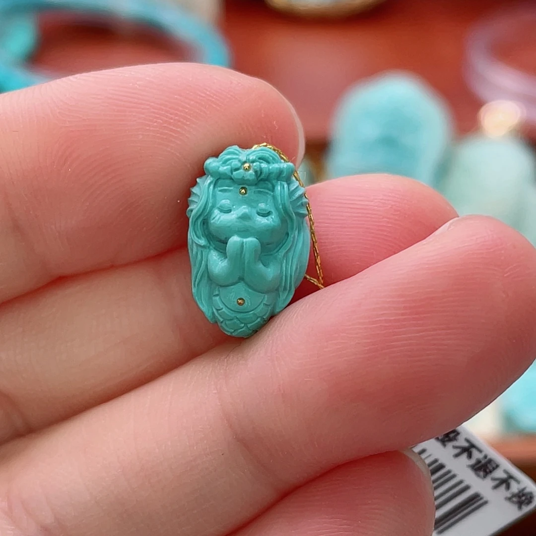 未镶嵌绿松石珠宝半成品