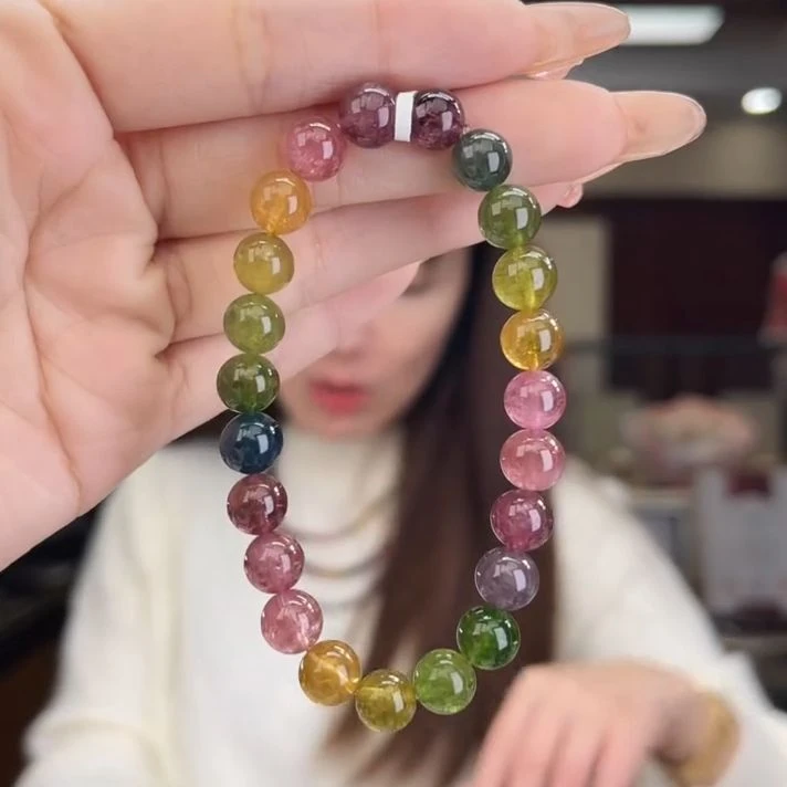 01511834碧玺/未镶嵌8mm+碧玺单圈34多样性发货