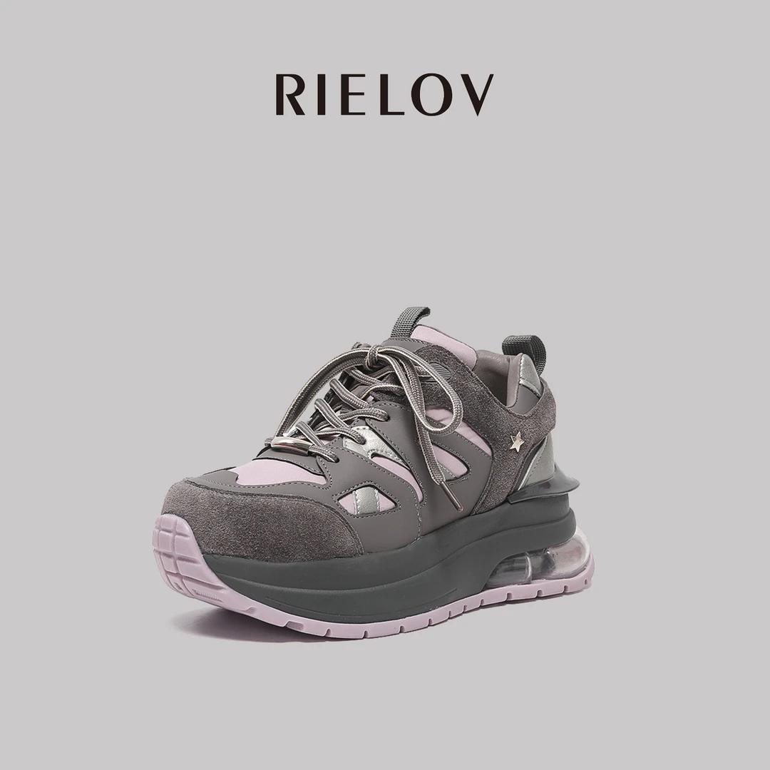 RIELOV【一号店 雅丹】增高7cm时尚潮流百搭女士休闲鞋25626