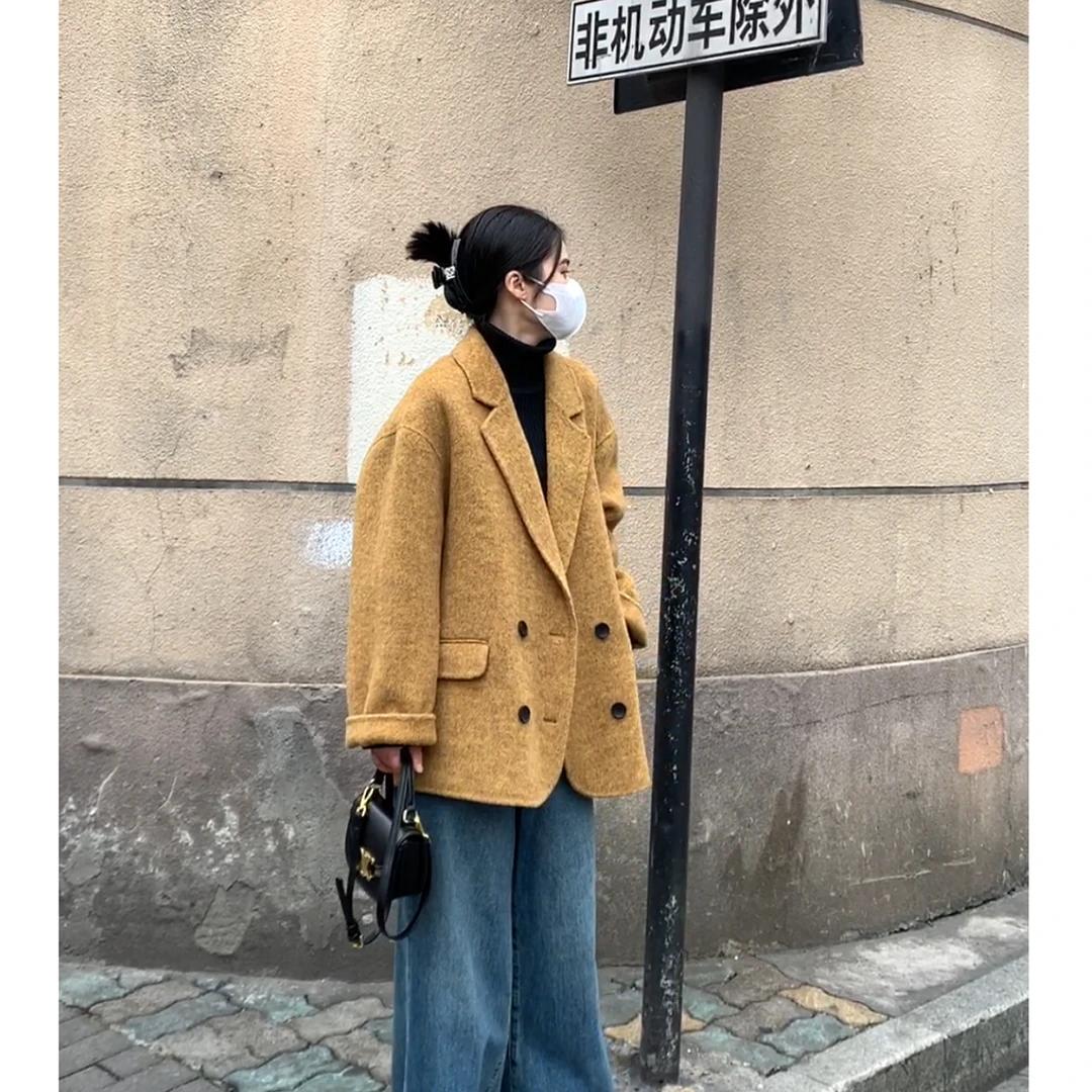 短款大衣宽松显瘦过屁股外套