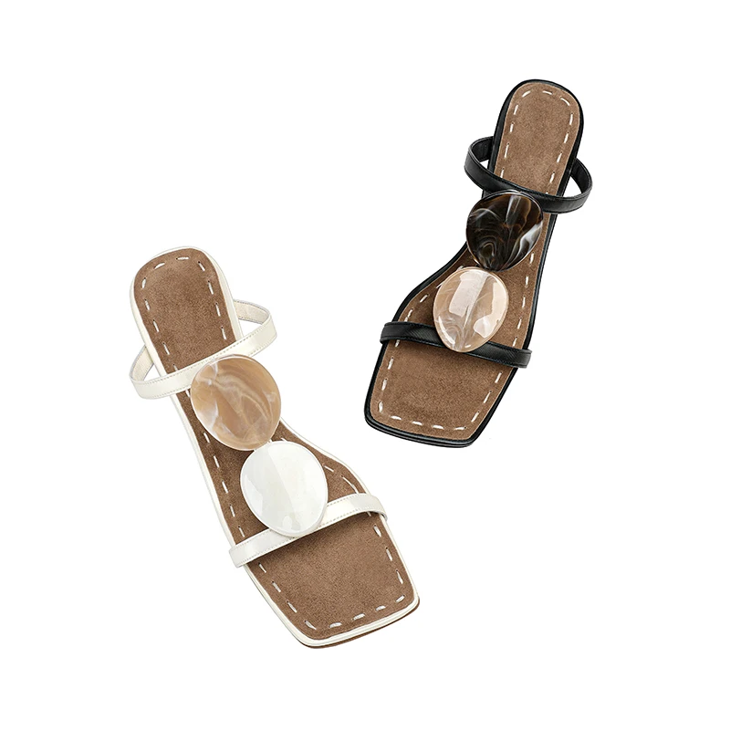 【跟高5cm】2025年夏季新款方头时尚百搭气质高跟凉鞋外穿