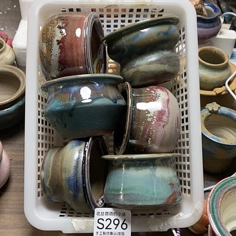 紫砂花盆296微瑕品口径7厘米左右