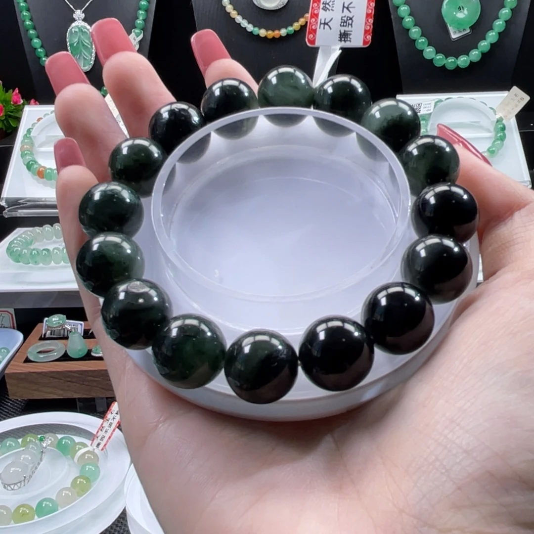 石英质玉（非洲翠）未镶嵌手串