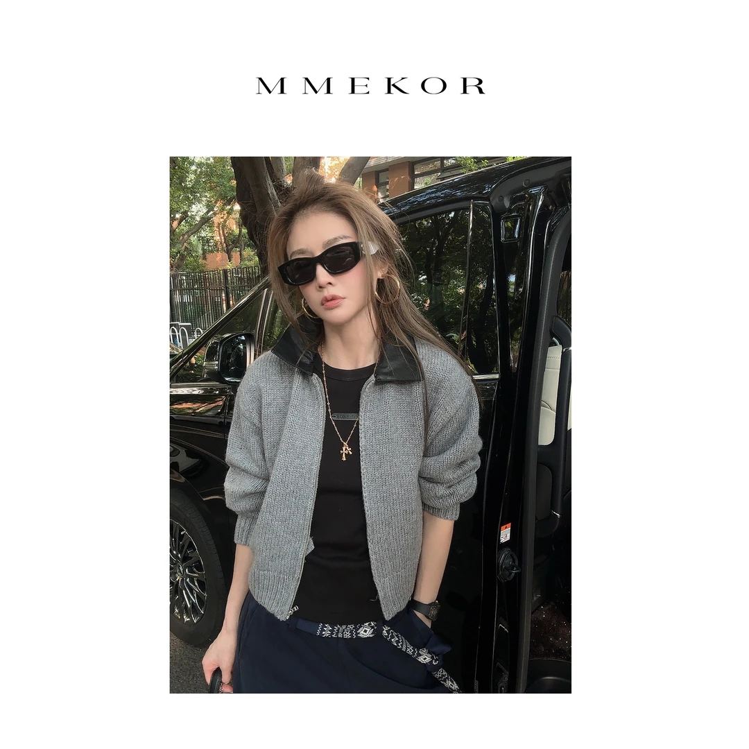 MMEKOR“清冷高智”毛衣 2025新款秋款职场不费力百搭上衣 30725