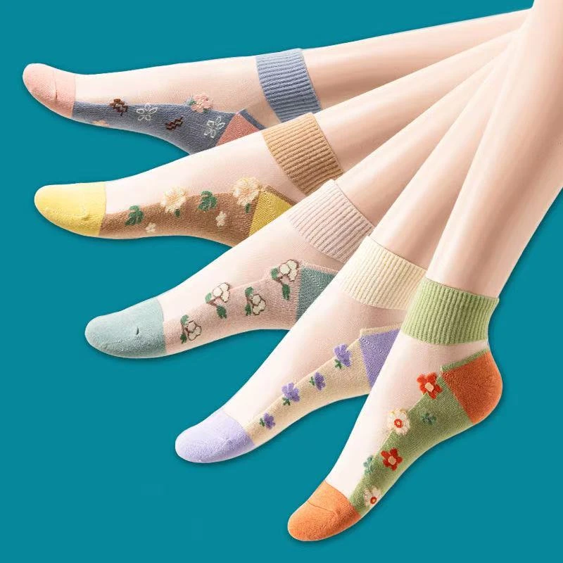 夏季薄款水晶袜隐形透气船袜水晶丝女士柔软舒适玻璃丝短筒袜短袜