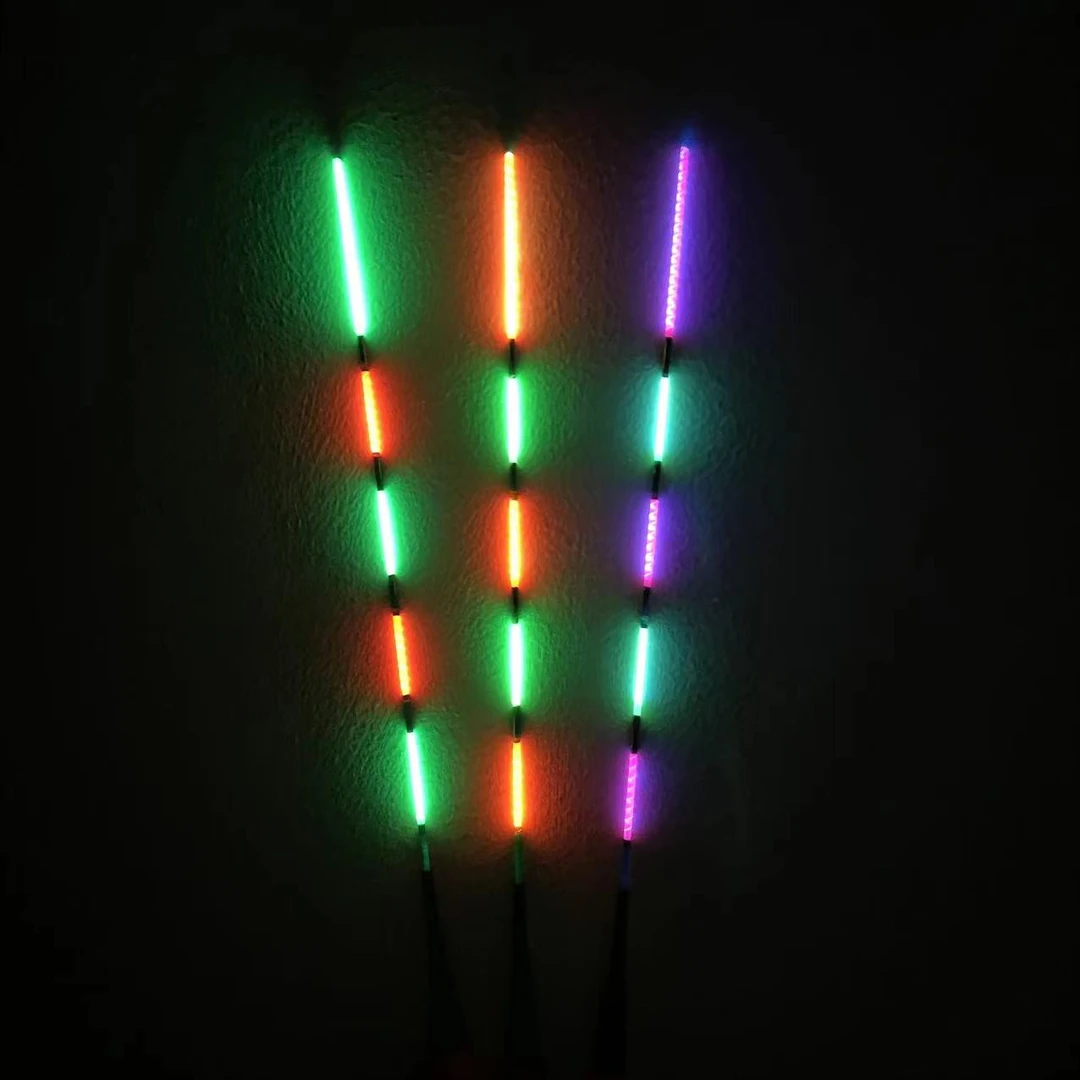 【配3个电池】3支变色夜光漂 红绿绿红冷光40厘米长5目高亮度电子漂