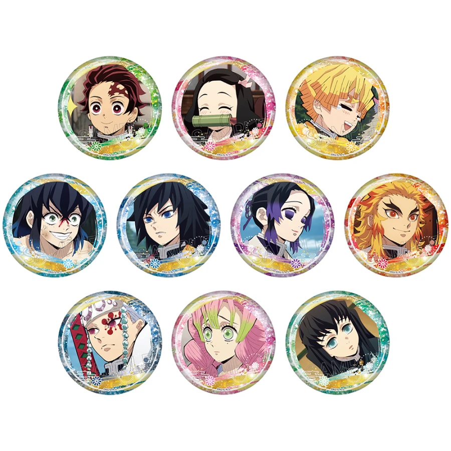 日谷鬼灭之刃浮世绘闪吧唧75MM 正版TwinCre徽章盲盒【拆包】