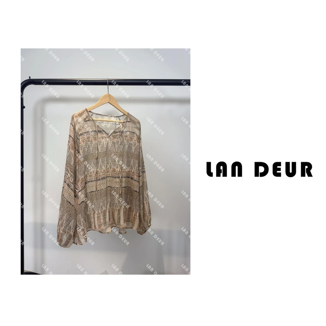 【山野画布】法式小众气质轻奢时尚休闲夏季长袖衬衫女上衣