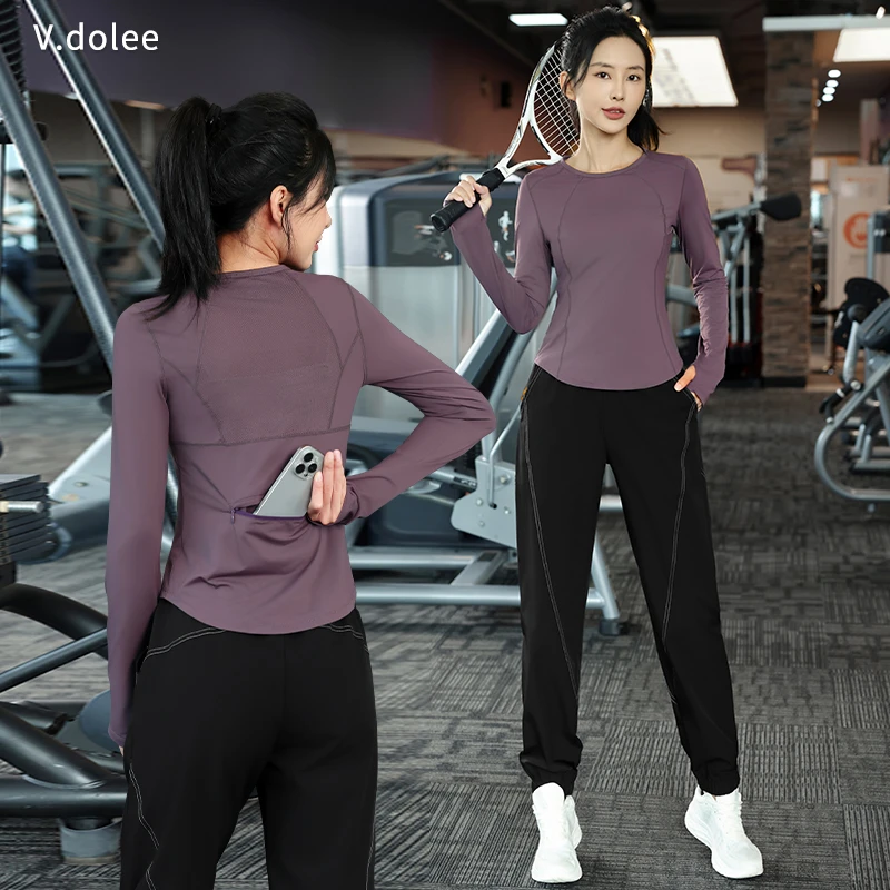 【双收腰】跑步运动套装女早秋速干显瘦时尚轻柔高弹健身瑜伽服1331