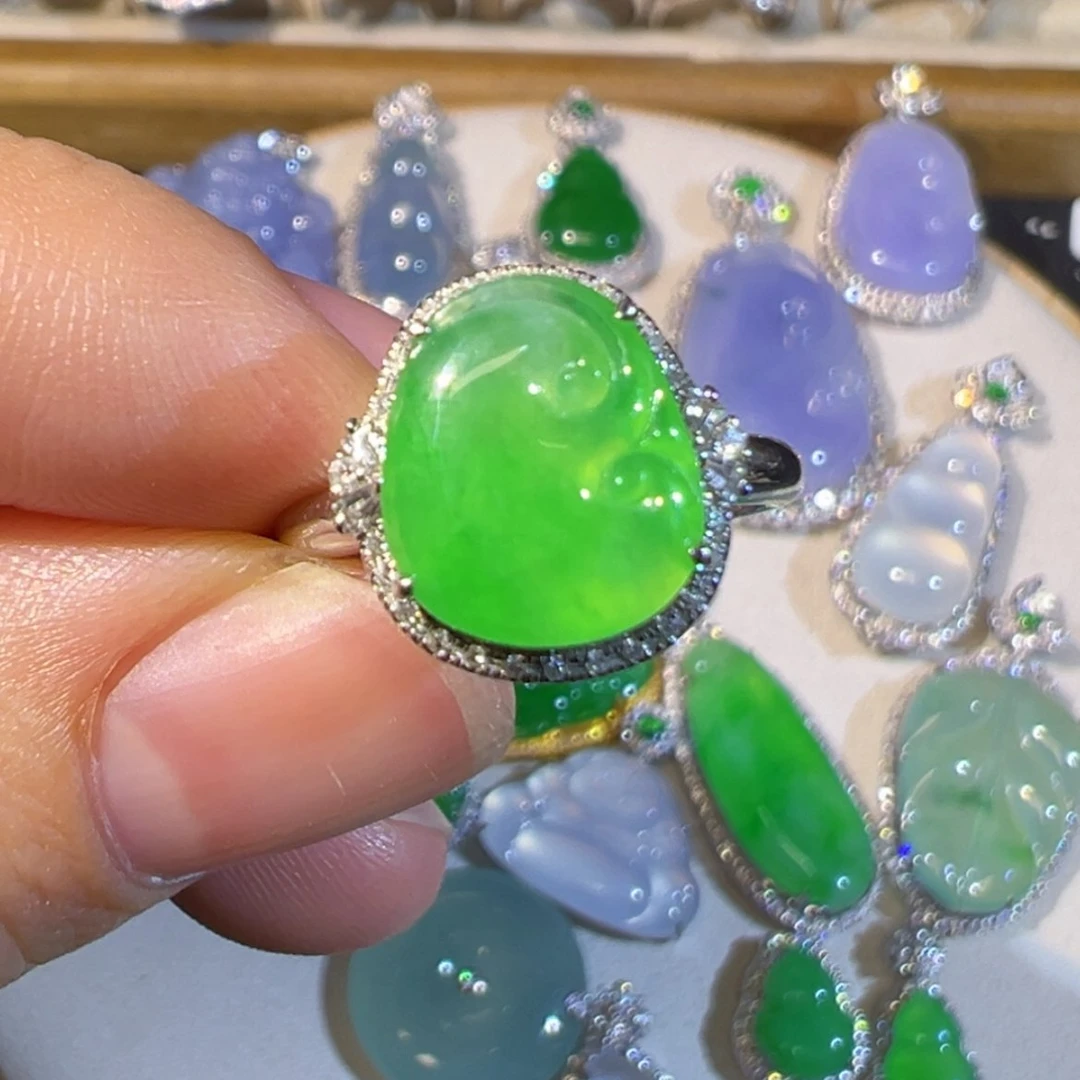 【闪购商品】翡翠18K金镶嵌颈饰缅甸翡翠