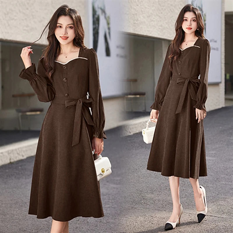 38822 桂桂家四季美衣 每日上新 优雅时尚简约气质连衣裙38822LYQ