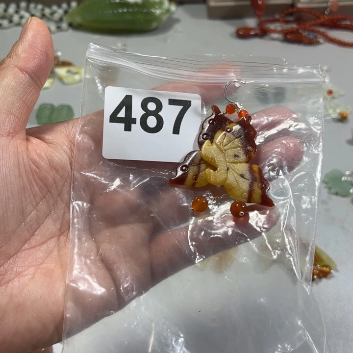 蛇纹石玉耳饰未镶嵌净*