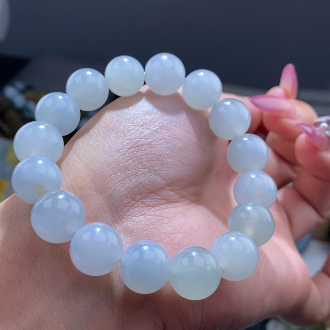 翡翠手串未镶嵌冰紫手串