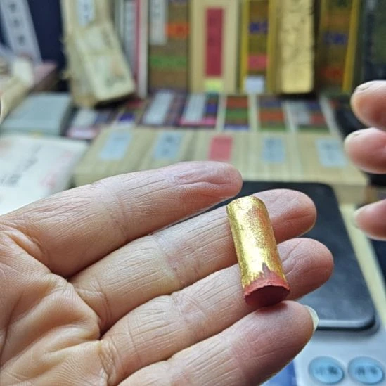 日本回流老朱砂墨金卷