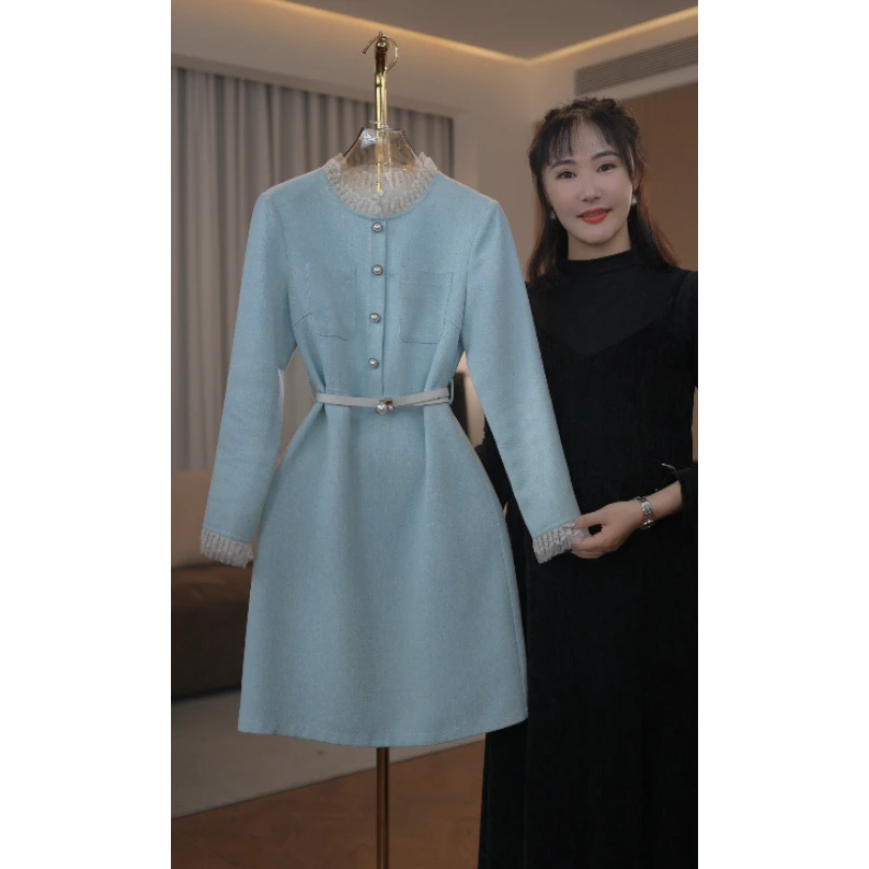 【现货 明早发】3053囯内设计师品牌女装2025年春款气质收腰连衣裙