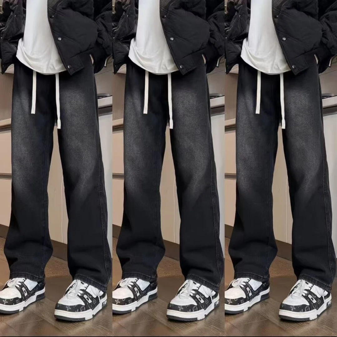 牛仔裤男款爆款2025新款男生直筒宽松潮牌男士痞帅休闲百搭男裤子