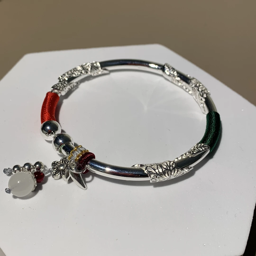 钨合金手镯 825 DIY手工设计款繁花似锦手镯时尚