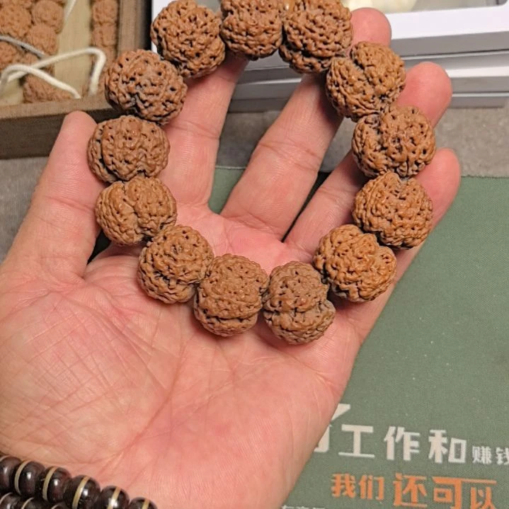 金刚菩提手串五星梅花大金刚手串，24左右尺寸，原皮原色