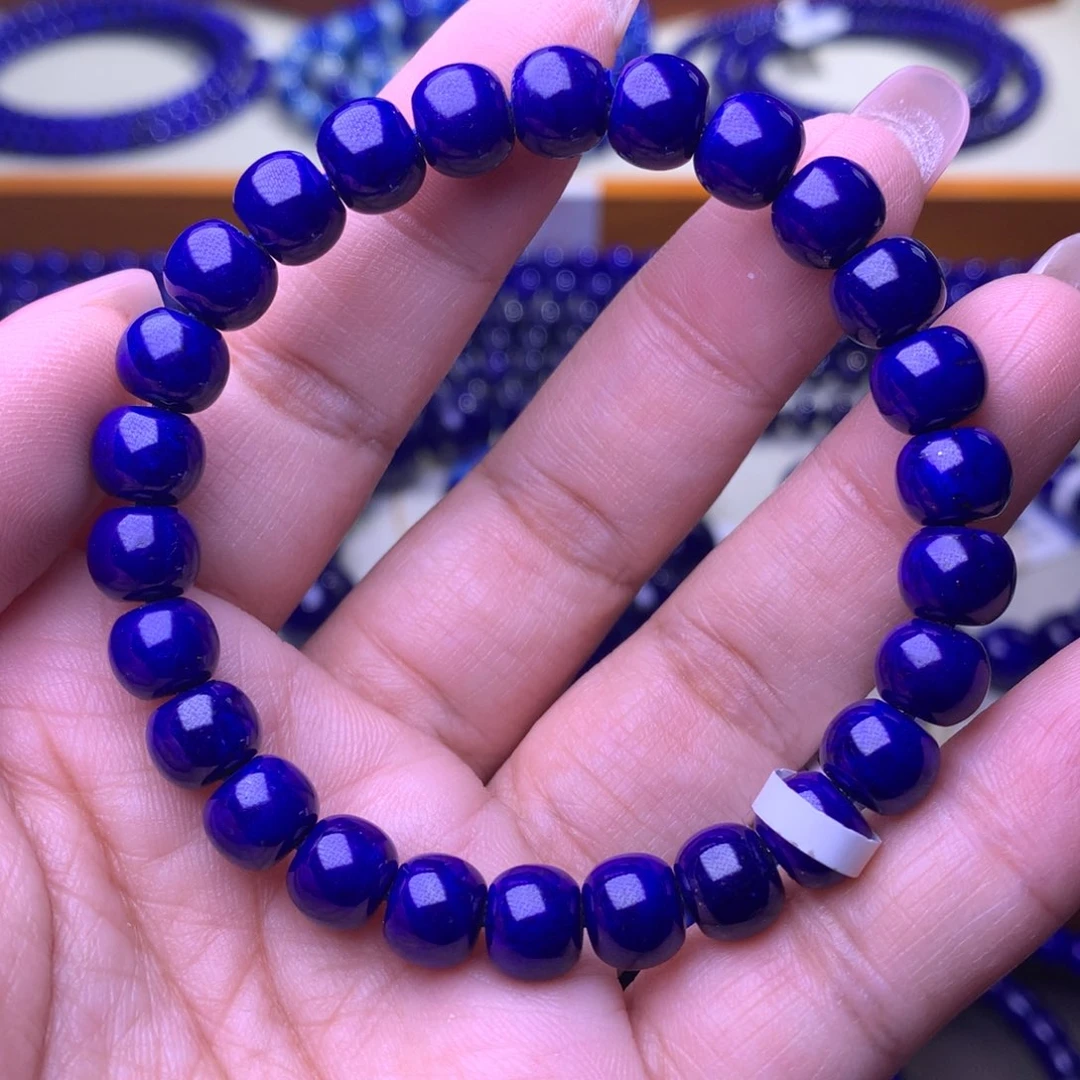 青金石未镶嵌手串8m