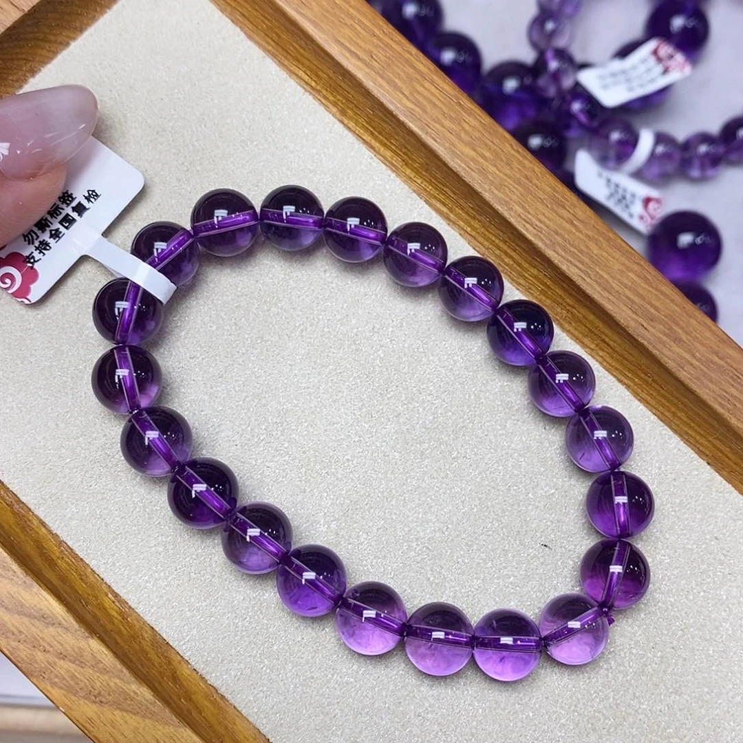 紫晶珠宝半成品未镶嵌巴西9mm