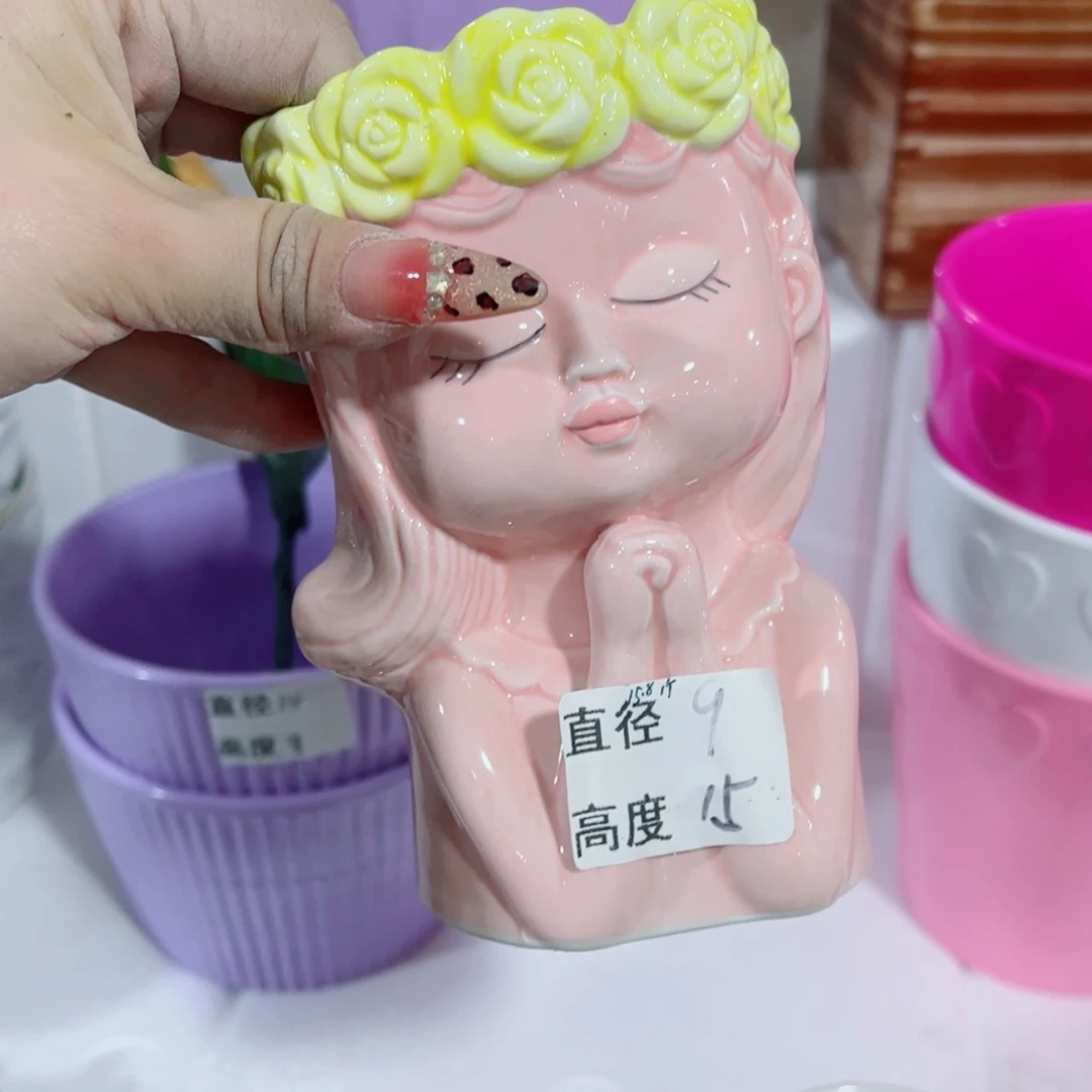 有孔，陶瓷花盆满10米包邮发货