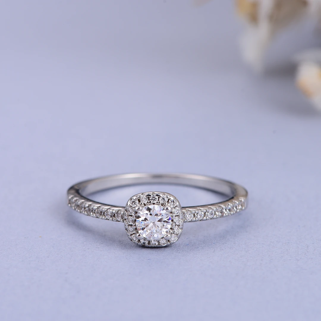 【挚爱永恒】女款方包 0.5ct 1ct 2ct戒指