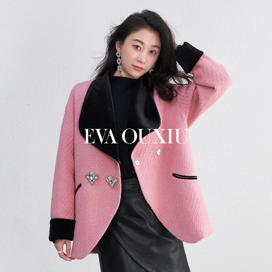 【诗语专属】EVA OUXIU/伊华欧秀毛呢外套45WLS5730