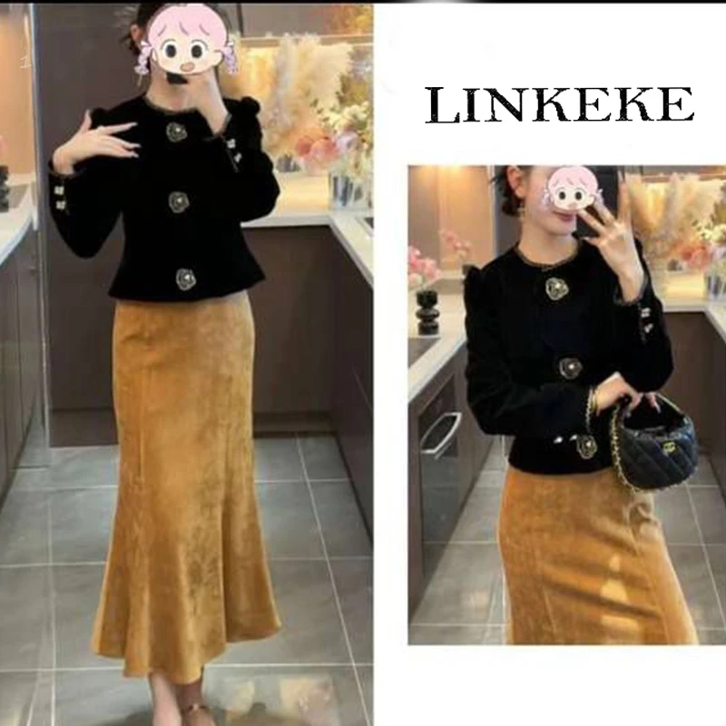 大码女装胖MM法式时尚小香风外套秋冬季新款气质修身显瘦外穿上衣