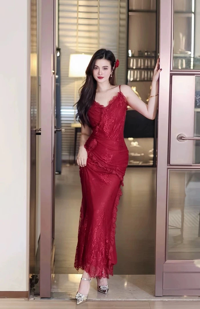 Gabby红色连衣裙QQHH126