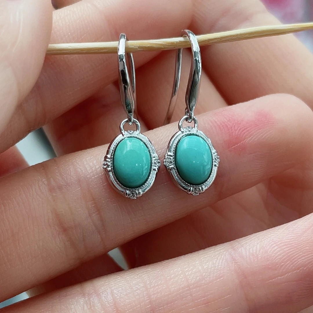 绿松石颈饰银S925镶嵌