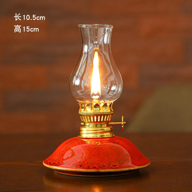 陶瓷酥油氛围灯喝茶喜灯长明灯佛堂教堂供烛台老式茶室户外油灯