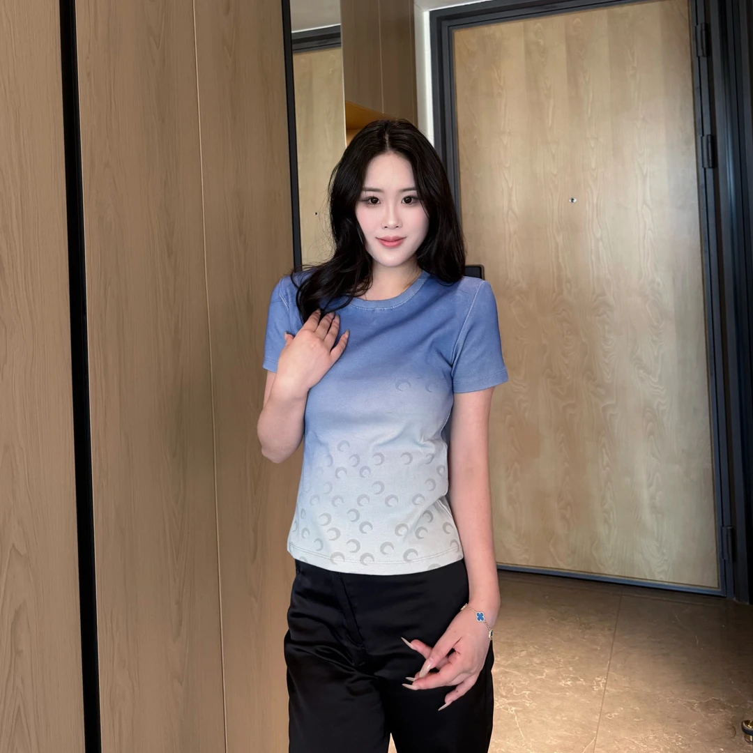 RG【渐变月亮】修身T恤显瘦印花明星同款