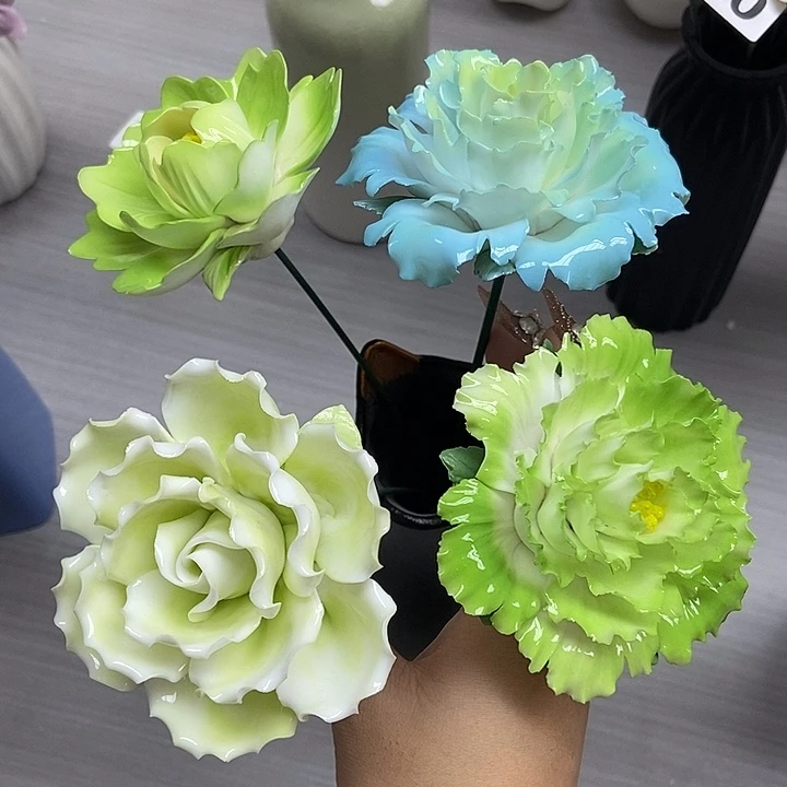 殊***途陶瓷纯手工捏花设计