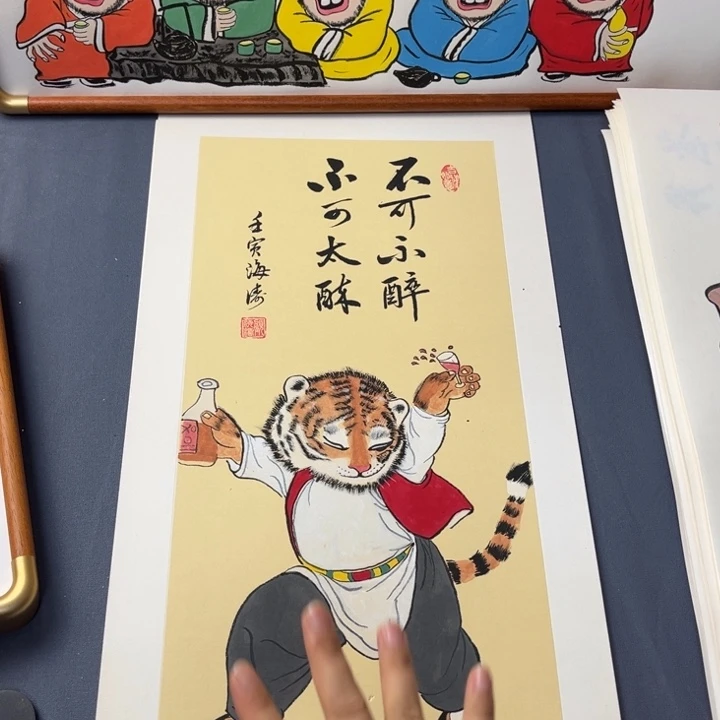 国画纯手绘禅意画作品