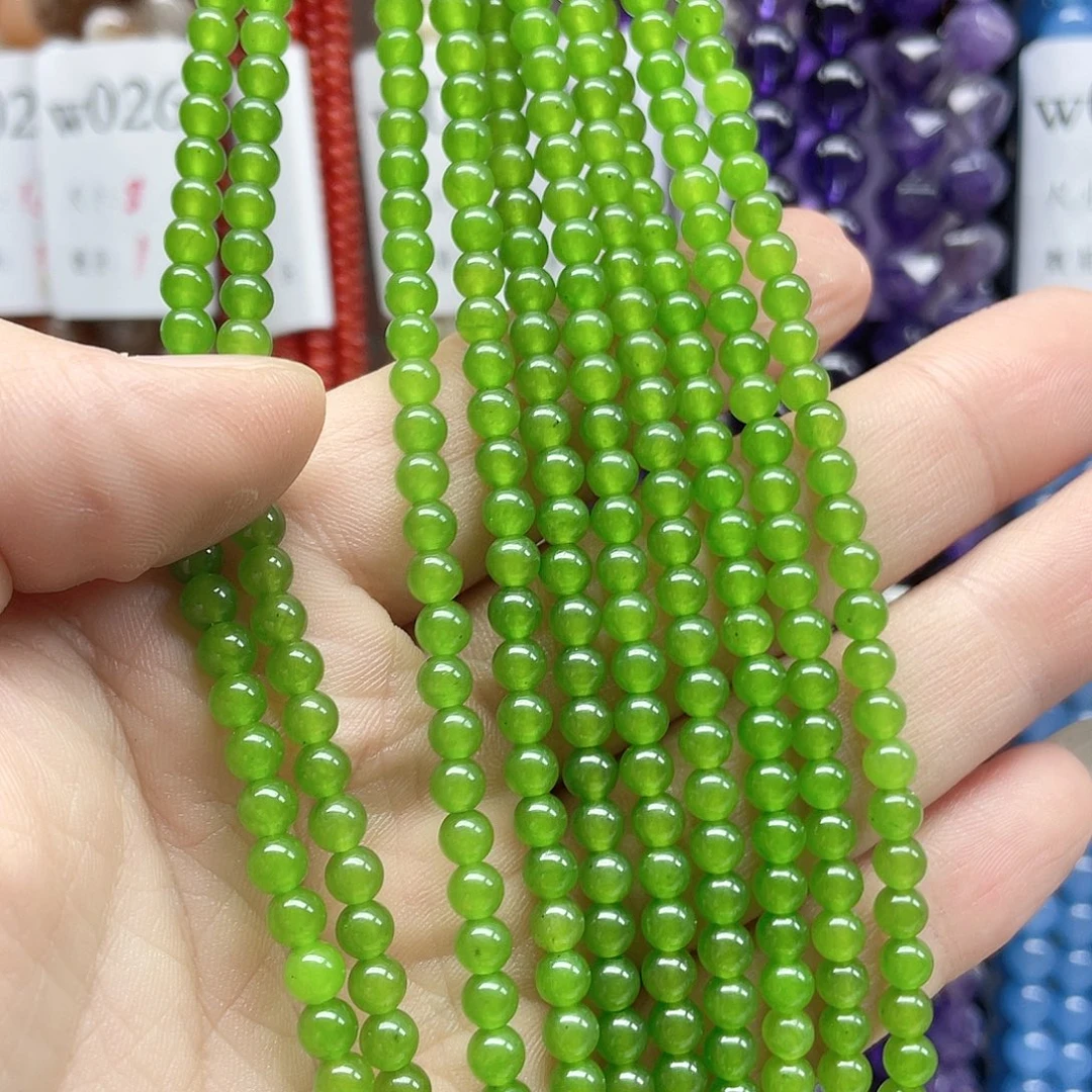 合金玛瑙/玉髓珠宝半成品碧玉4mm一条
