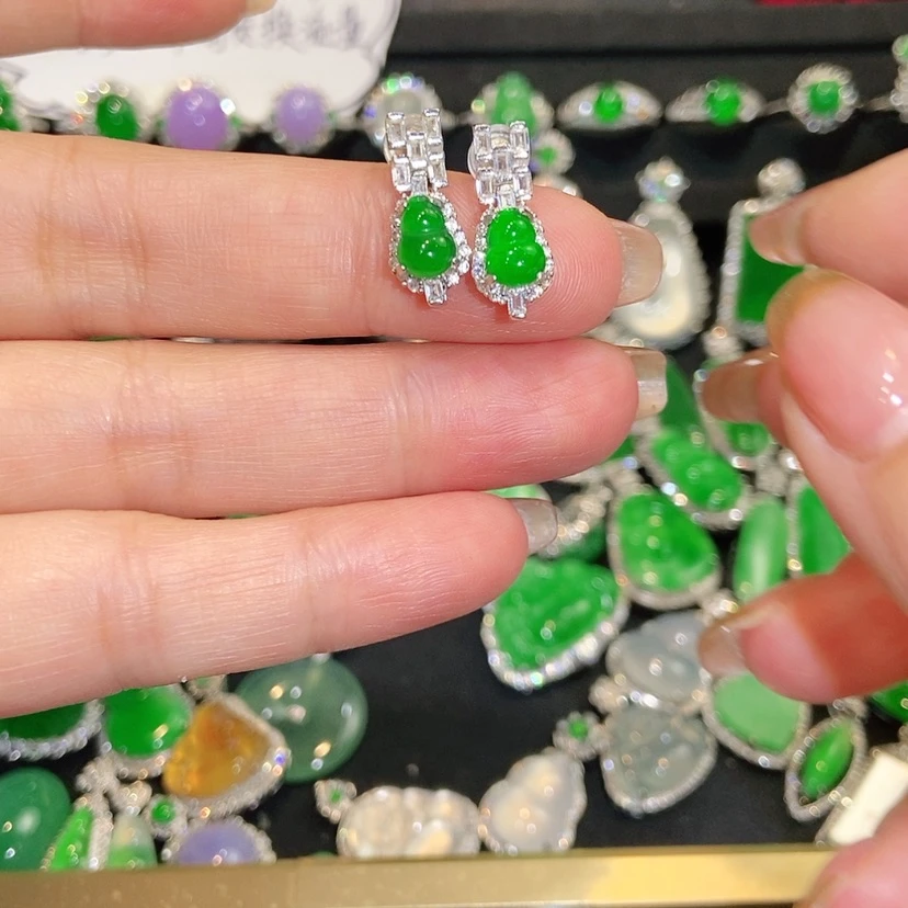 【闪购商品】翡翠未镶嵌耳饰天然翡翠