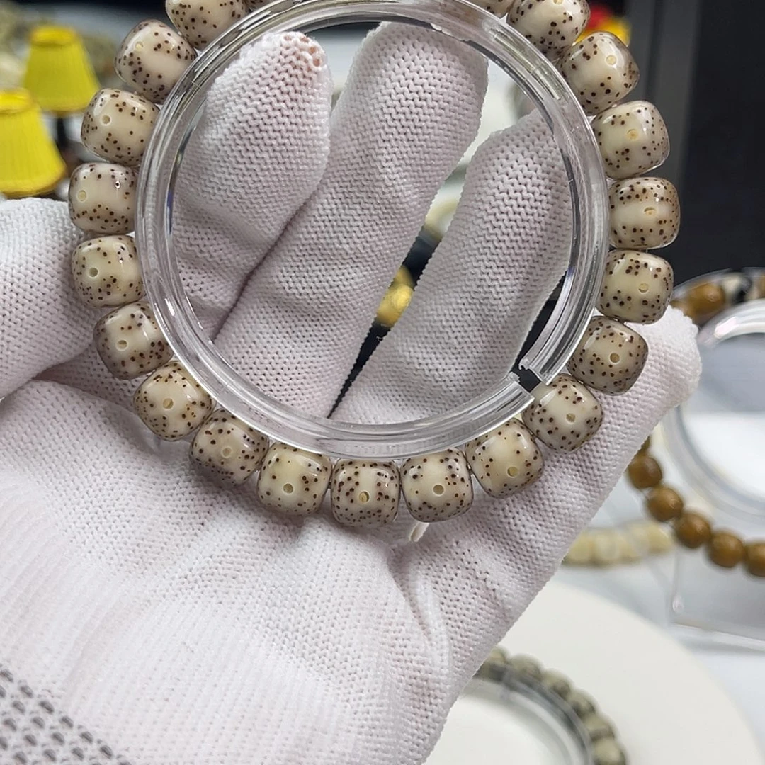 手串星月菩提石玉瓷灰10×9同枝高抛