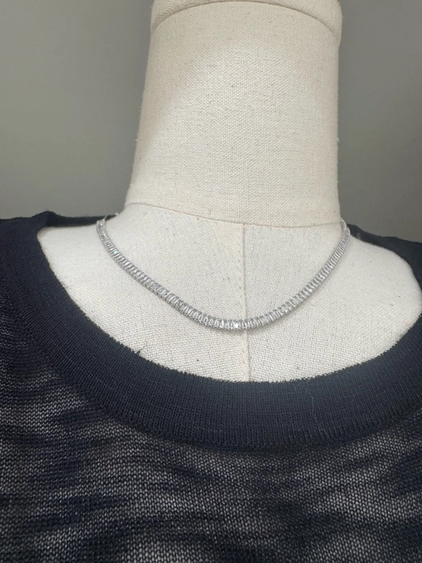 钨合金合成锆石项链 郑州初遇女装推荐百搭颈链简约