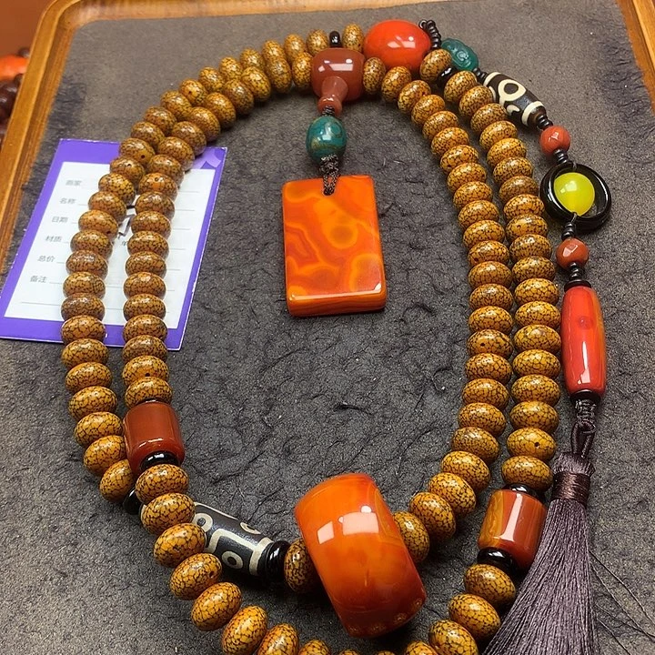 乡***佬吊坠星月菩提脖挂