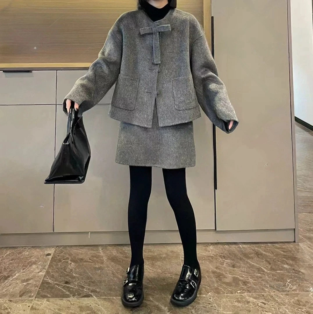 Y1508新款时尚漂亮2025秋季大码时尚休闲温柔气质小香风套装