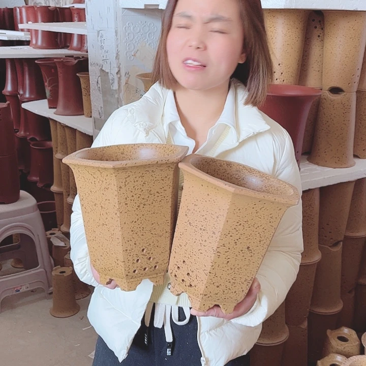 紫砂宜兴紫砂花盆