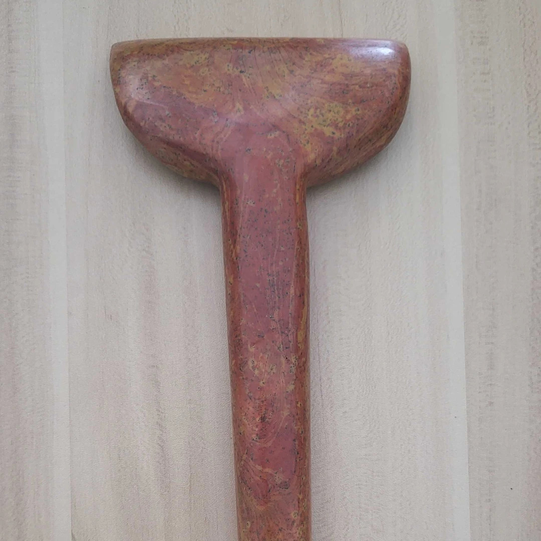 泗水红砭石扇形刮痧板按摩通用手持工具