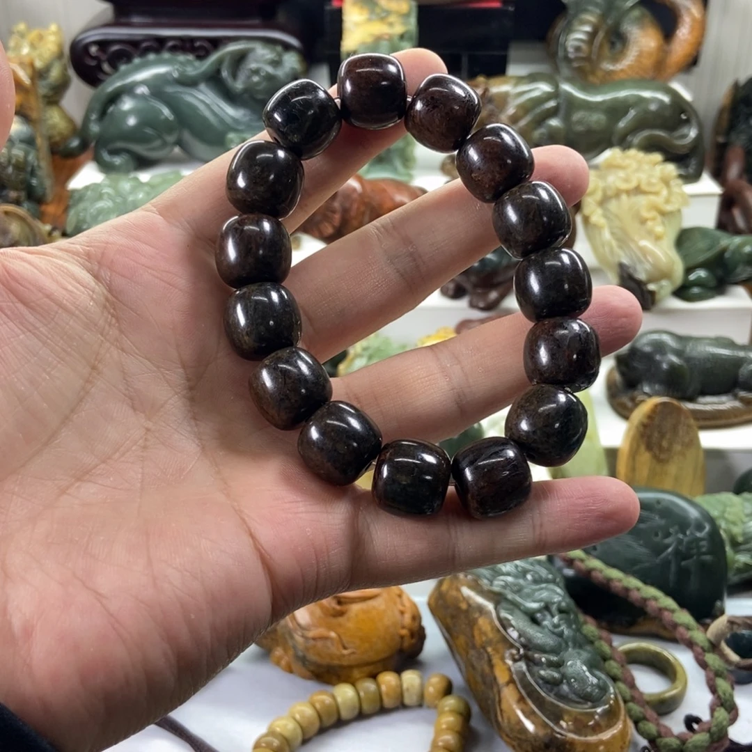 岫岩河磨玉（透闪石质玉）未镶嵌手串