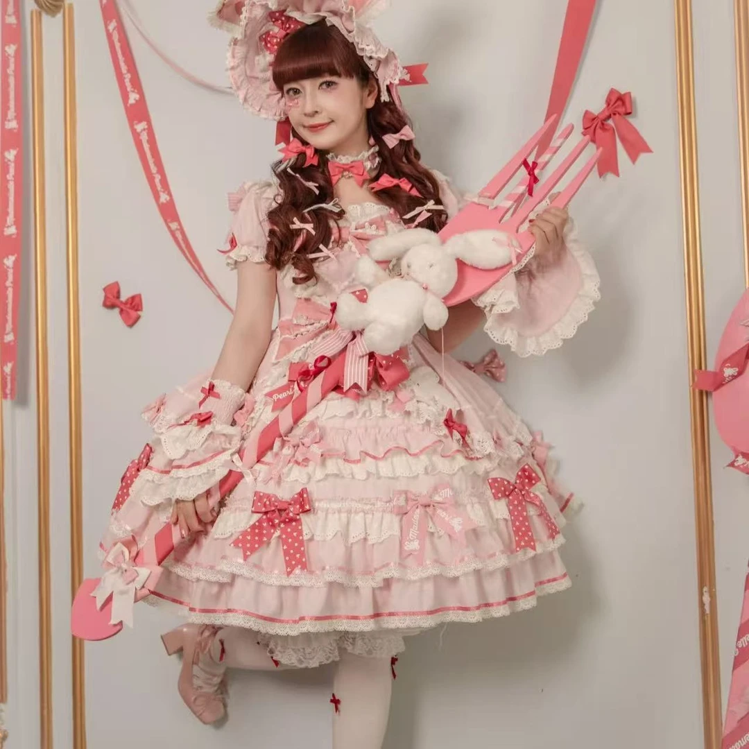 实体店现货蝴蝶结小兔联名款Lolita裙原创花与珍珠匣青木美沙子