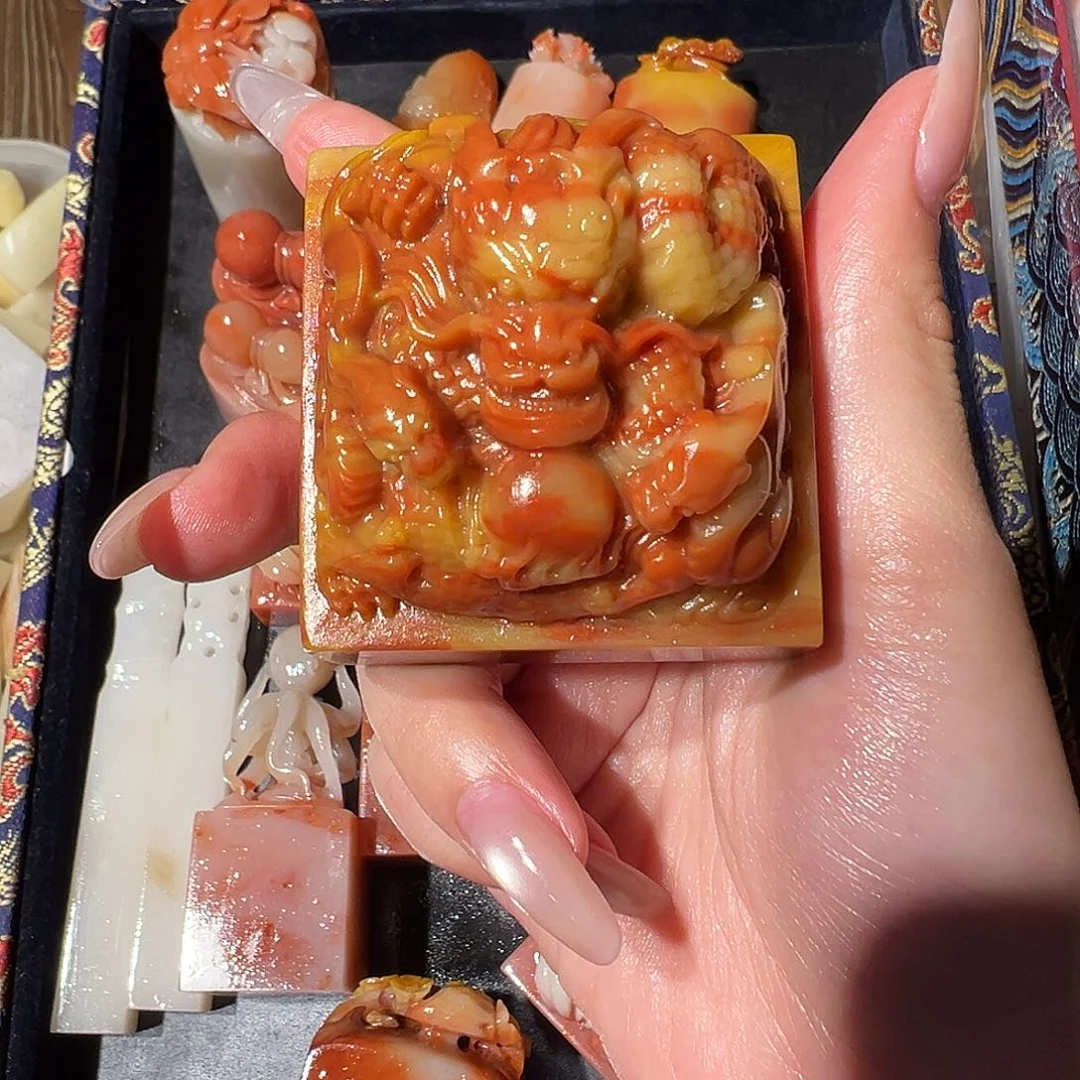 蘑***脸寿山石寿山石批发